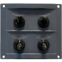 allpa Schalttafel Schaltpaneel Schalterpaneel Kunststoff schwarz 6-fach 12V LED 